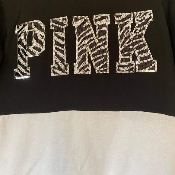 PINK Zebra Sequins Sweater XS - Picture 6 of 7